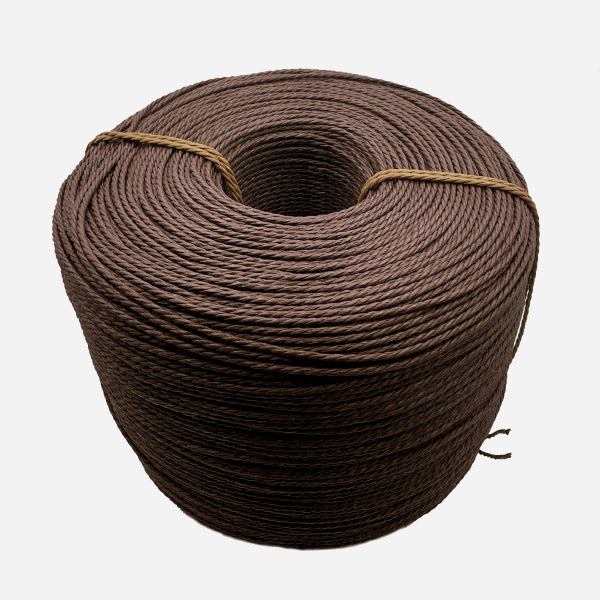 Cordón papel tipo Nórdico color Marrón oscuro 4-mm. Bobina 8 kilogramos.