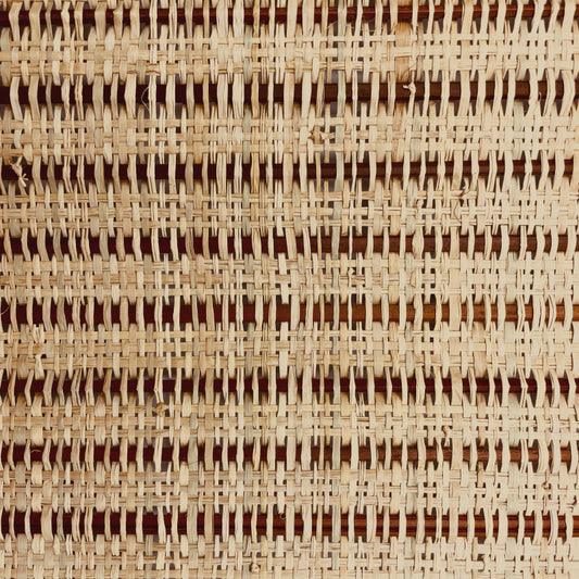 Metro lineal de Tejido de Palma - Varillas de Buri marrón ancho 91 cm.