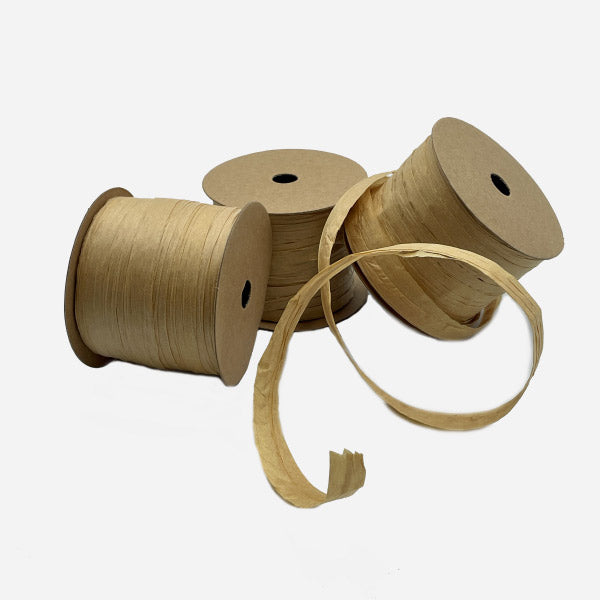 Natural colored paper raffia 50 meter coil