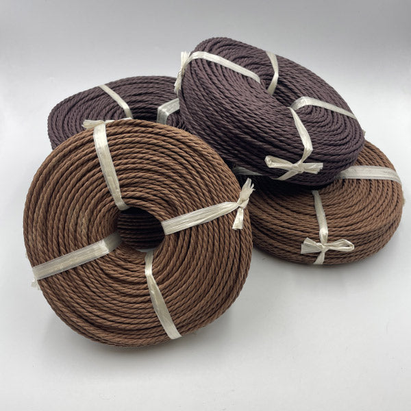 Dark brown Nordic type paper cord 4-mm. 500 grs. coil.