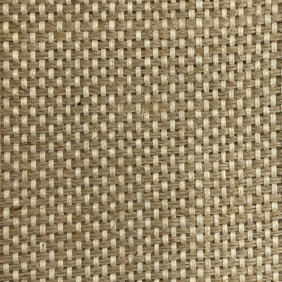 Linear meter of jute fabric and recycled cotton straw, width 160 cm