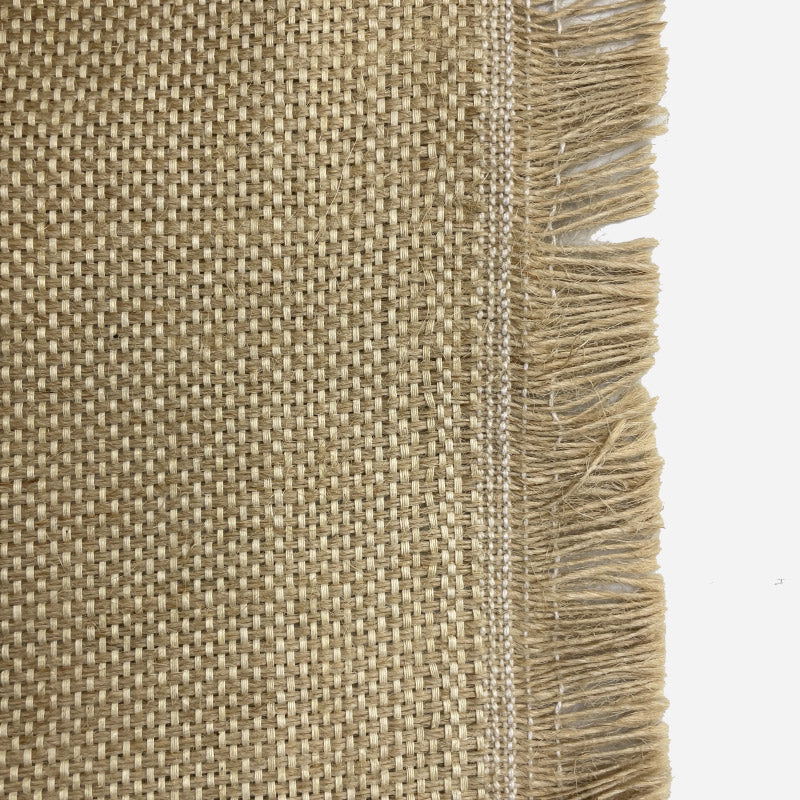 Linear meter of jute fabric and recycled cotton straw, width 160 cm
