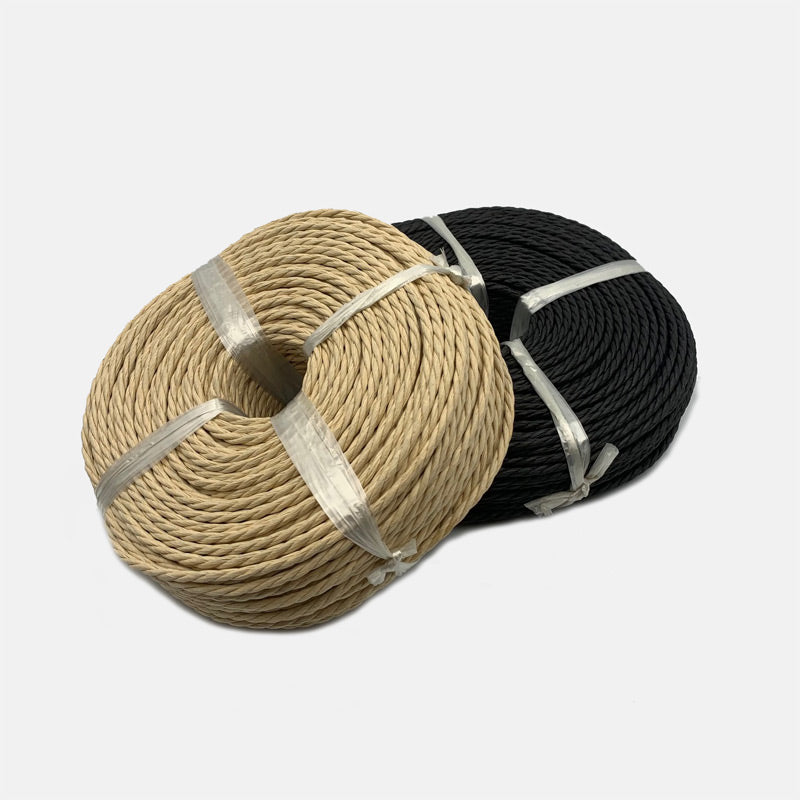 Cordón papel tipo Nórdico color Negro 4 mm. Bobina 500 grs. Precio: 6.53€ + I.V.A. - Natkits