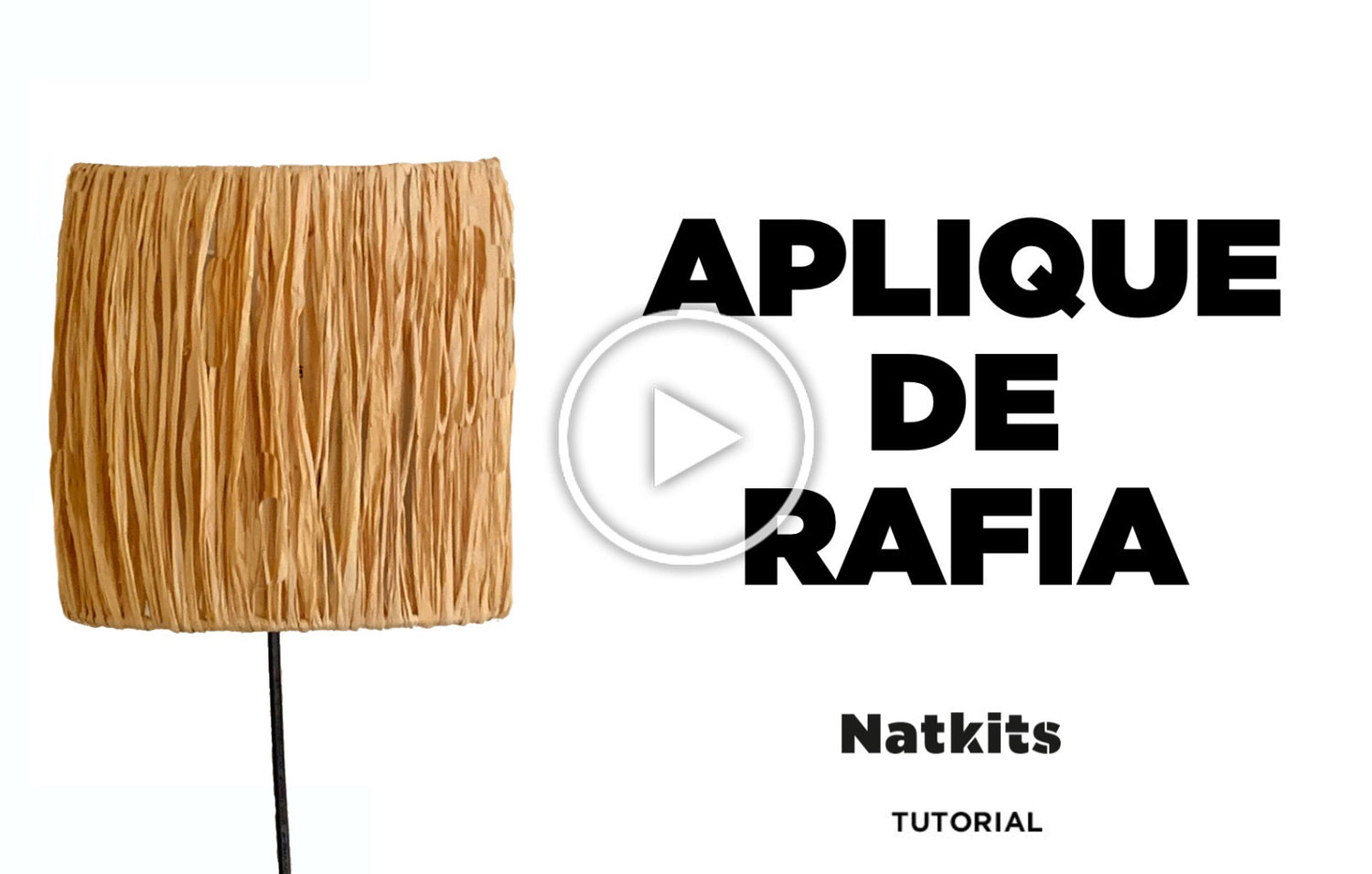 NAT06 - Aplique de Rafia Natural - Tutorial Completo