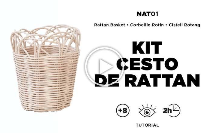 NAT01 — Cesto de Rattan — Tutorial completo