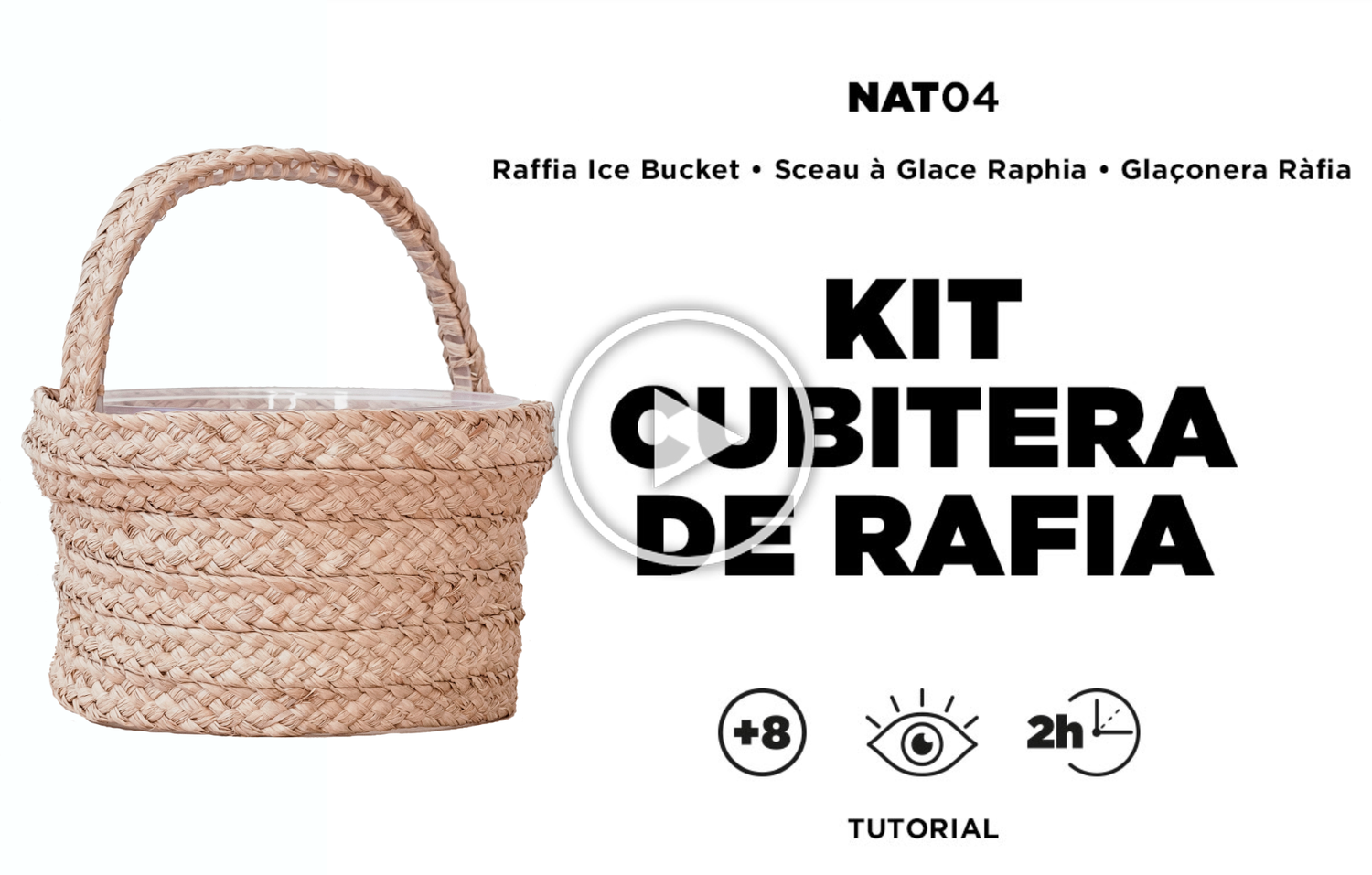 NAT04 — Cubitera de Rafia — Tutorial completo