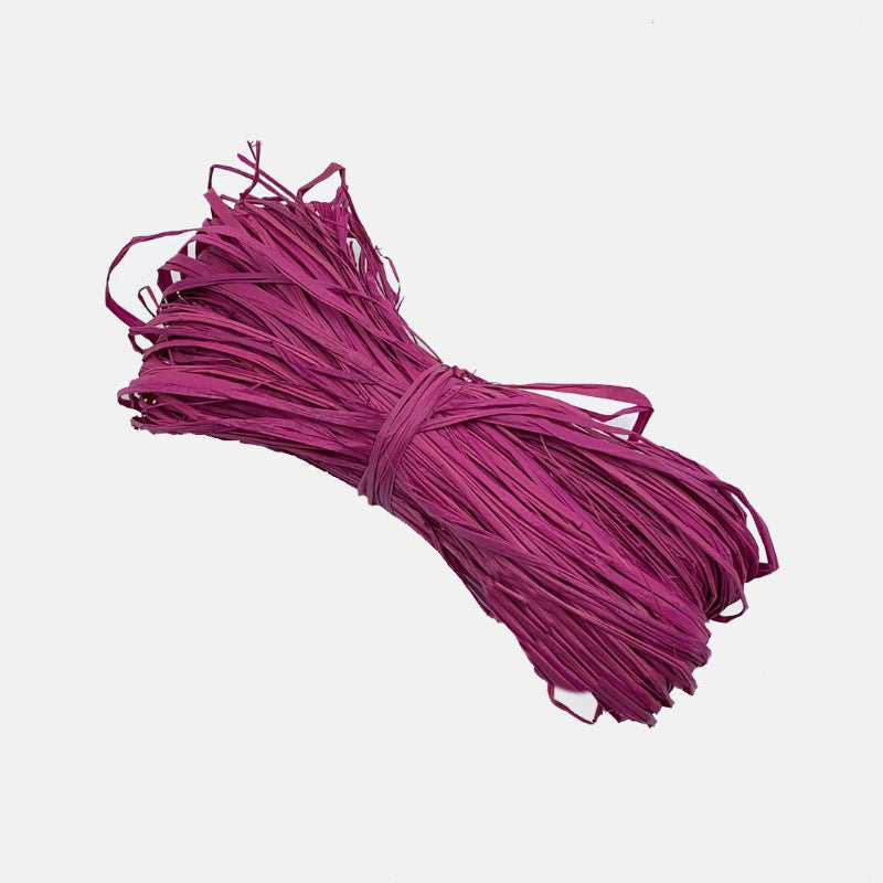 Natural raffia Fuchsia color Skein 50gr.