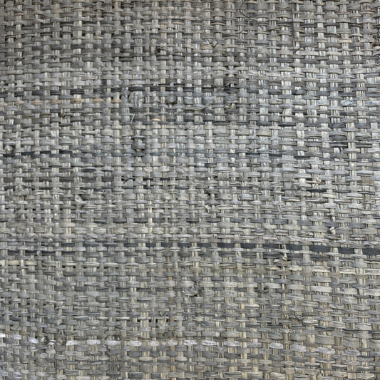 Mètre linéaire de tissu Raphia Large trame couleur Gris largeur 120 cm.