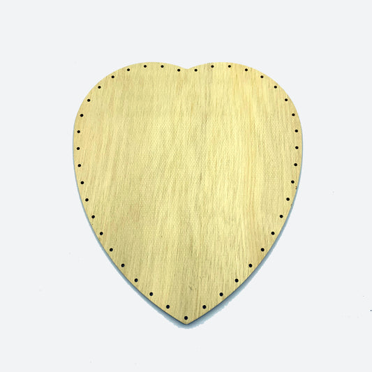 BASE/FONDO FORMA CORAZÓN 26/23 CM.  MADERA CONTRACHAPADA PARA CESTO 3.30€ + I.V.A. - Natkits