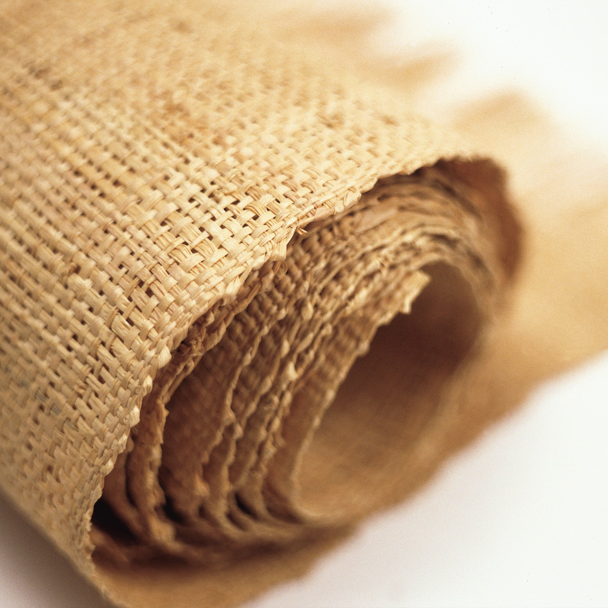 Linear meter of fine weave natural raffia fabric, width 115-120 cm ...