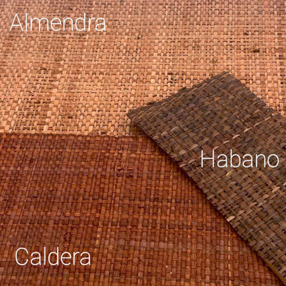 Metro lineal de Tejido de rafia Trama ancha color Caldera  ancho 120 cm. - Natkits