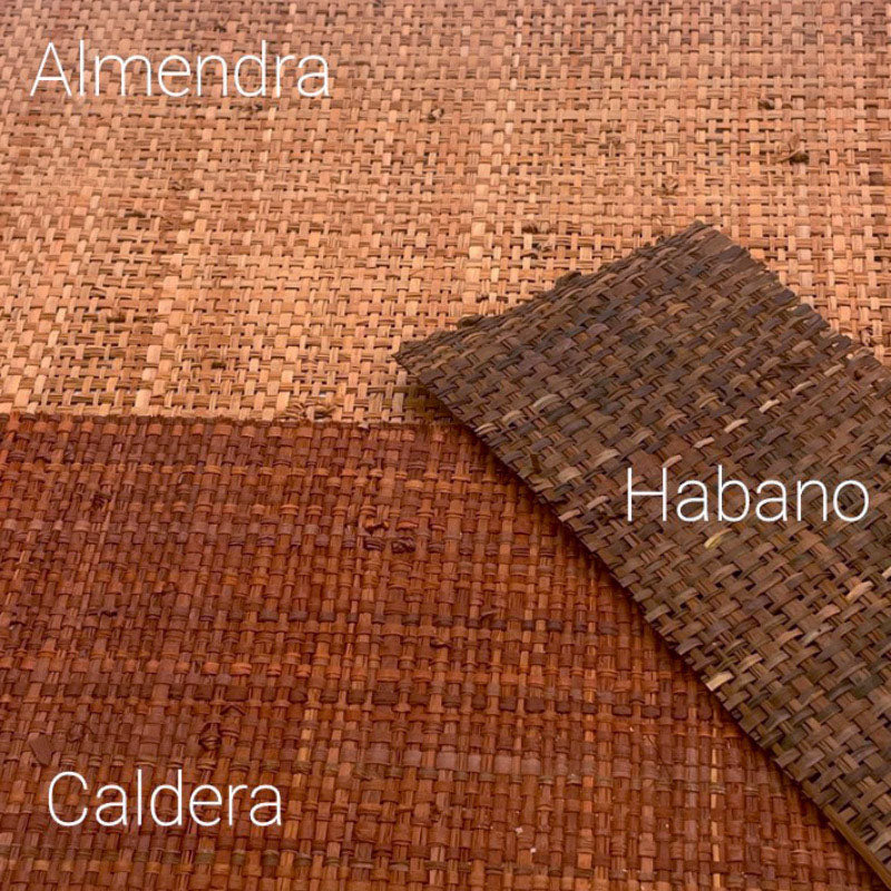 Metro lineal de Tejido de rafia Trama ancha color Habano  ancho 120 cm. - Natkits