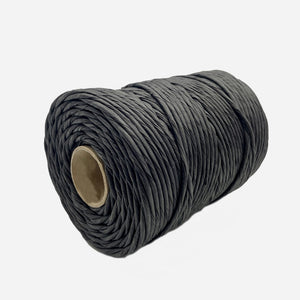Cordón papel tipo Danés  Negro 4,50-5.00 mm  Bobina 150m.