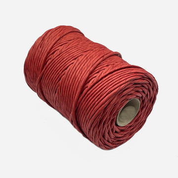 Cordón papel tipo Danés  Rojo 4,50-5,00 mm. Bobina 150m. - Natkits