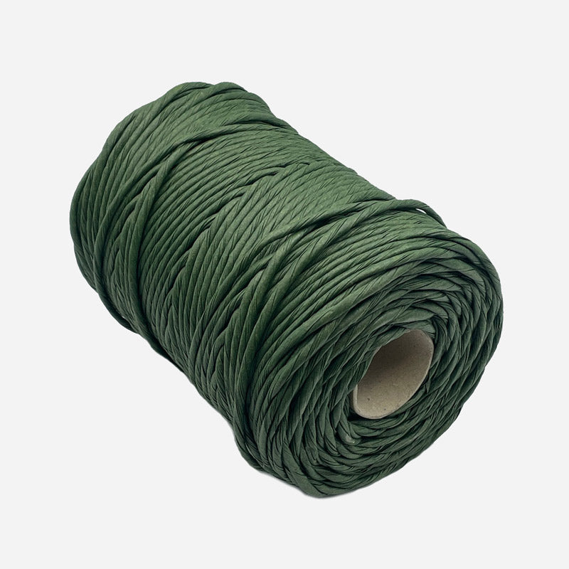 Cordón papel tipo Danés  Verde 4,50-5.00 mm  Bobina 150m. - Natkits