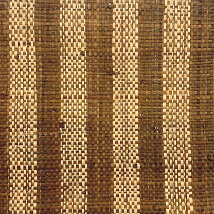 Linear meter of Brown Striped Raffia Fabric width 120 cm.