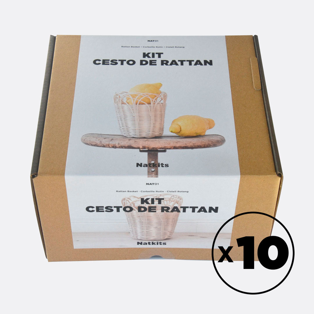 Caja 10 alumnos — NAT01 Cesto de Rattan - Natkits