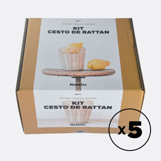 Caja 5 alumnos — NAT01 Cesto de Rattan - Natkits