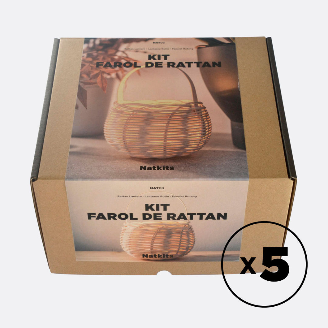Caja 5 alumnos — NAT03 Farol de Rattan - Natkits